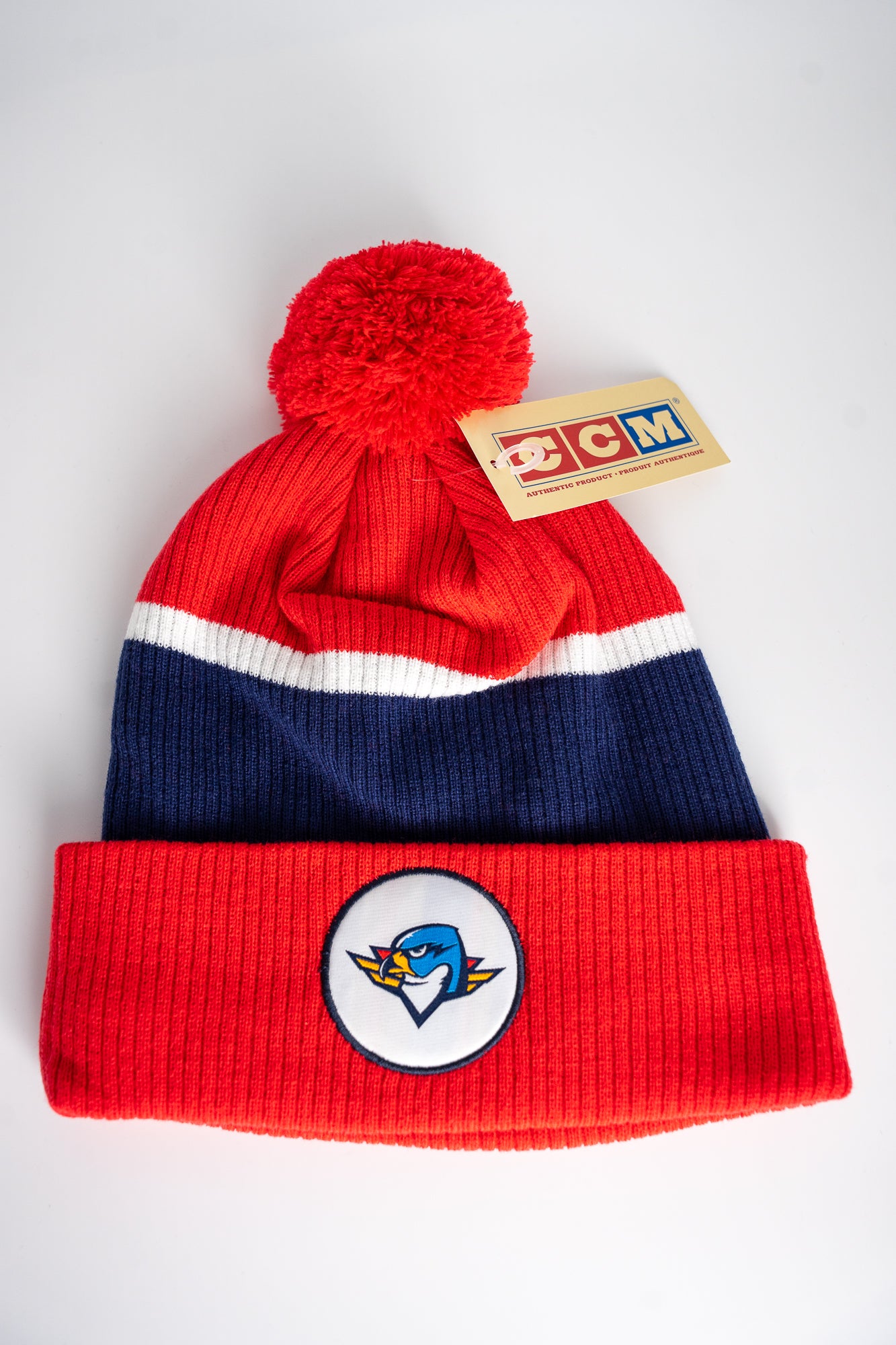 CCM Vintage Knit - Red/Navy w/Patch