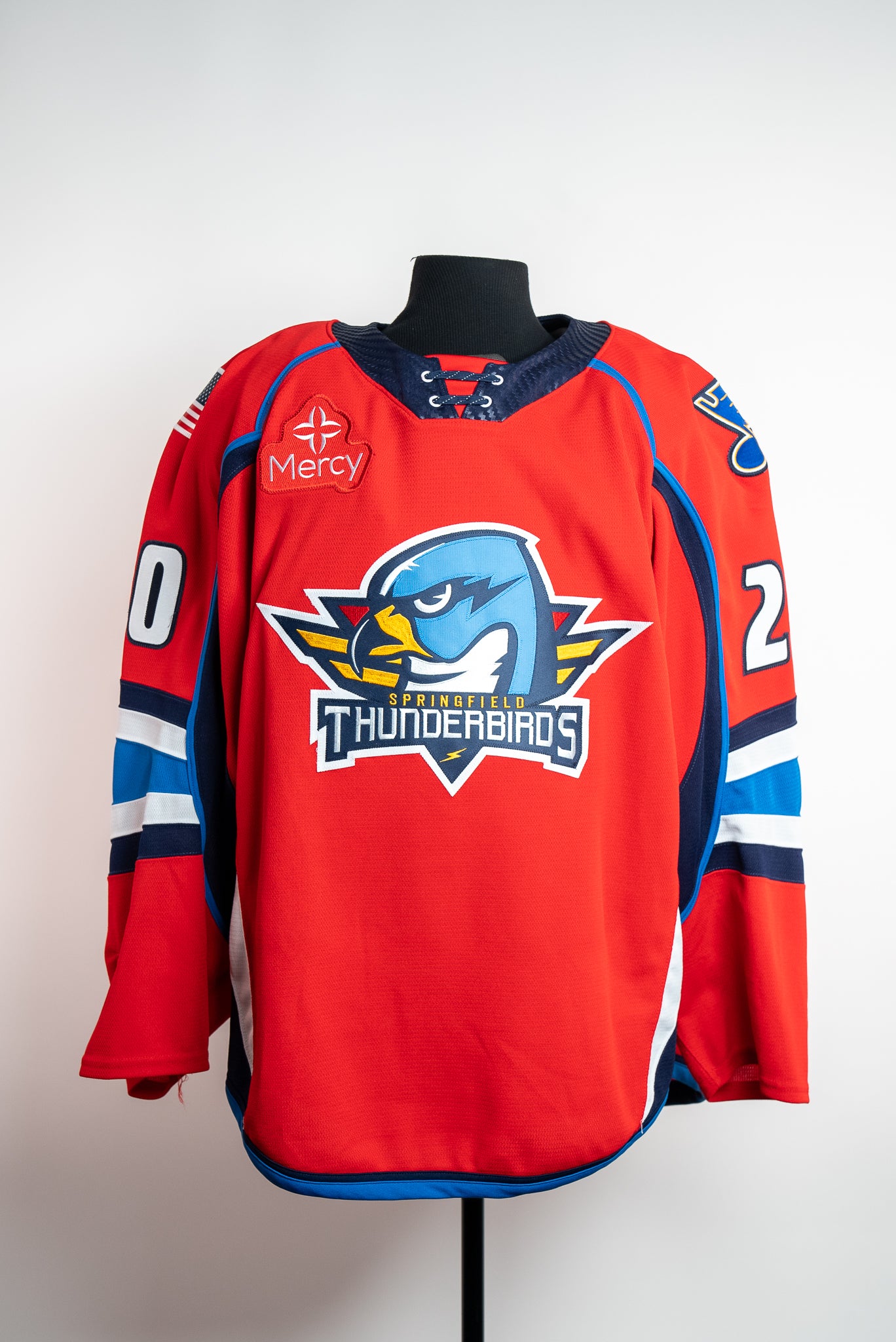 2023-24 Red Jersey - #20 Steven Jandric - Game Worn - Size 56