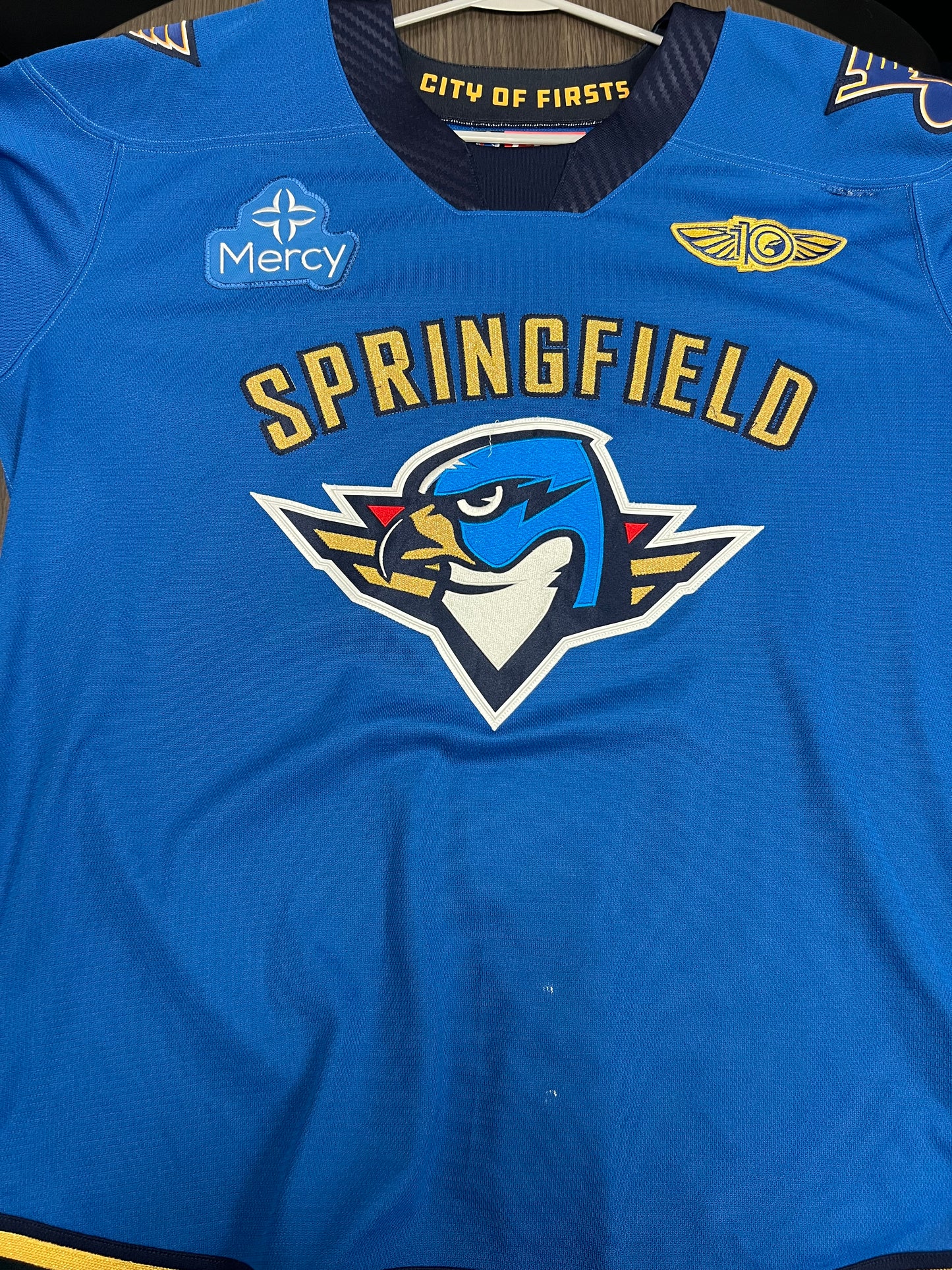 2025-26 Blue Authentic Jersey - #8 Samuel Johannesson - Game Worn - Size 54 - Set 1/1