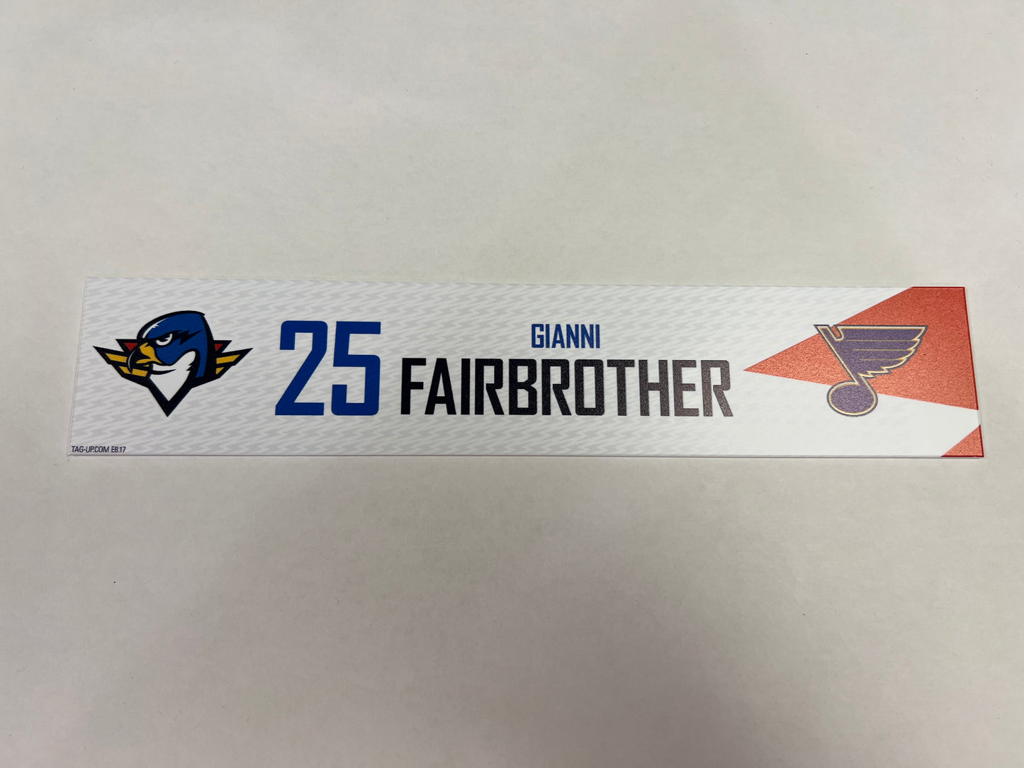 2024-25 T-Birds Regular Season Locker Nameplate - Red (UNSIGNED)
