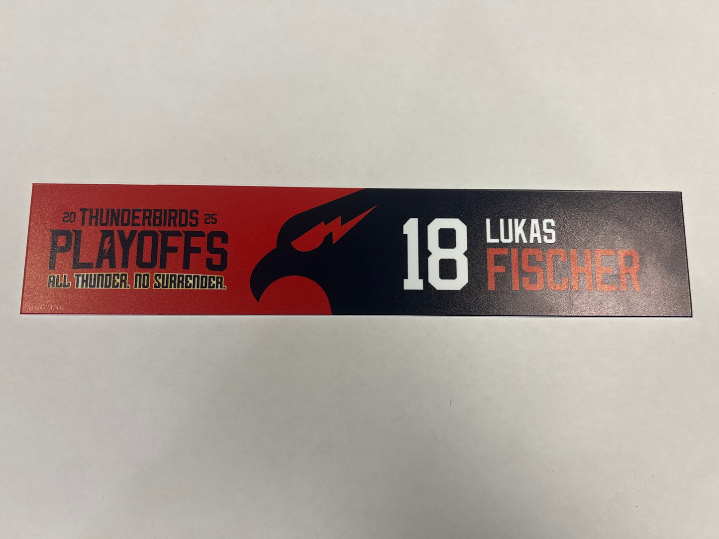 2024-25 T-Birds Playoff Locker Nameplates (UNSIGNED)