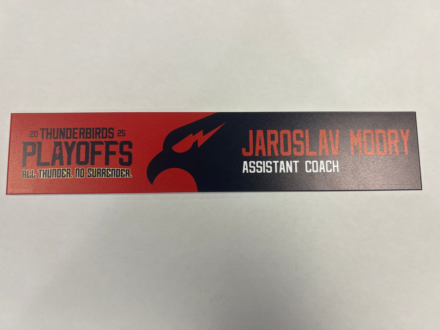 2024-25 T-Birds Playoff Locker Nameplates (UNSIGNED)