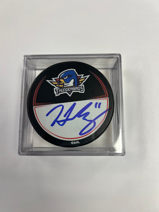 Signed Puck in Cube - #11 Hugh McGing