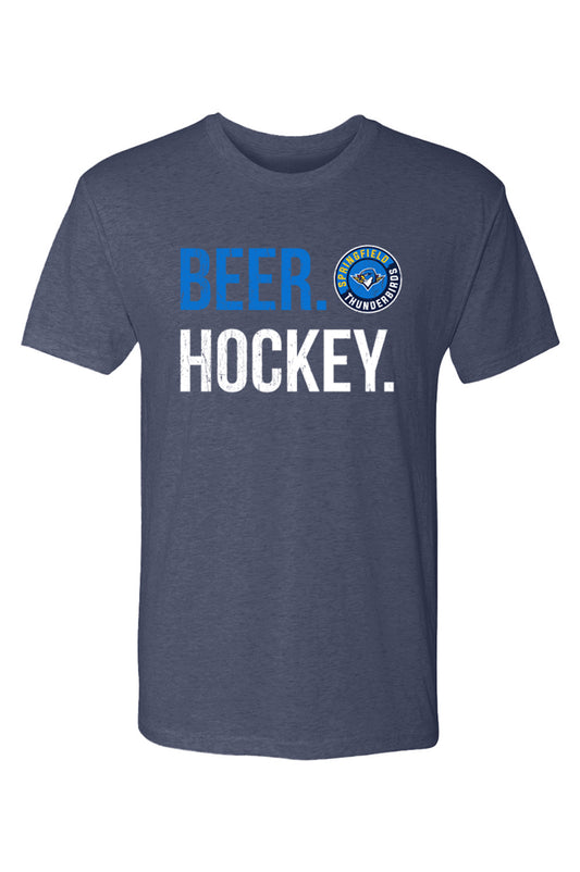 BEER HOCKEY Tee - NAVY