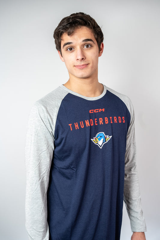CCM The Baseball Tee - True Navy/Athletic Grey