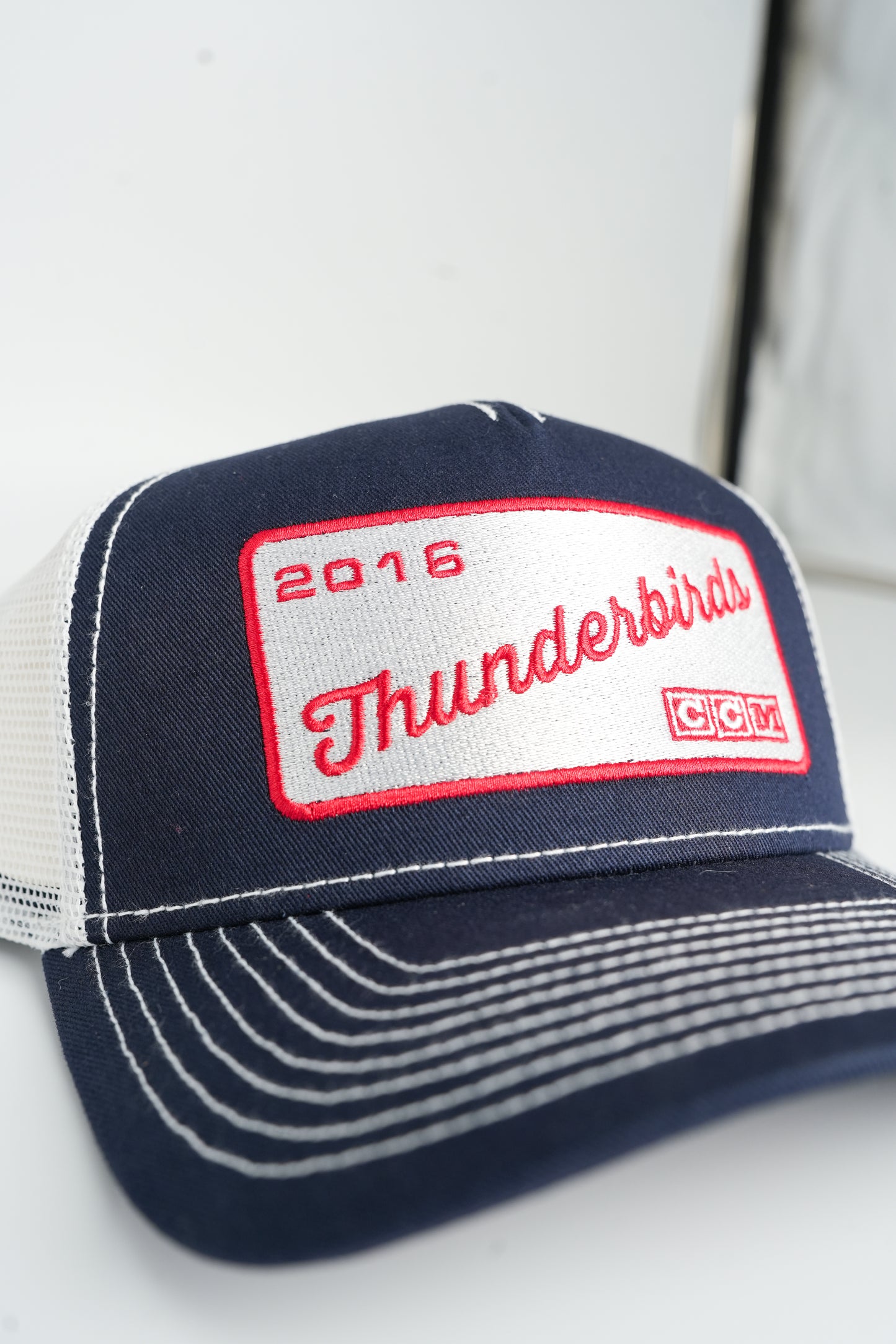CCM Throwback Trucker w/Vintage Patch - Navy/White