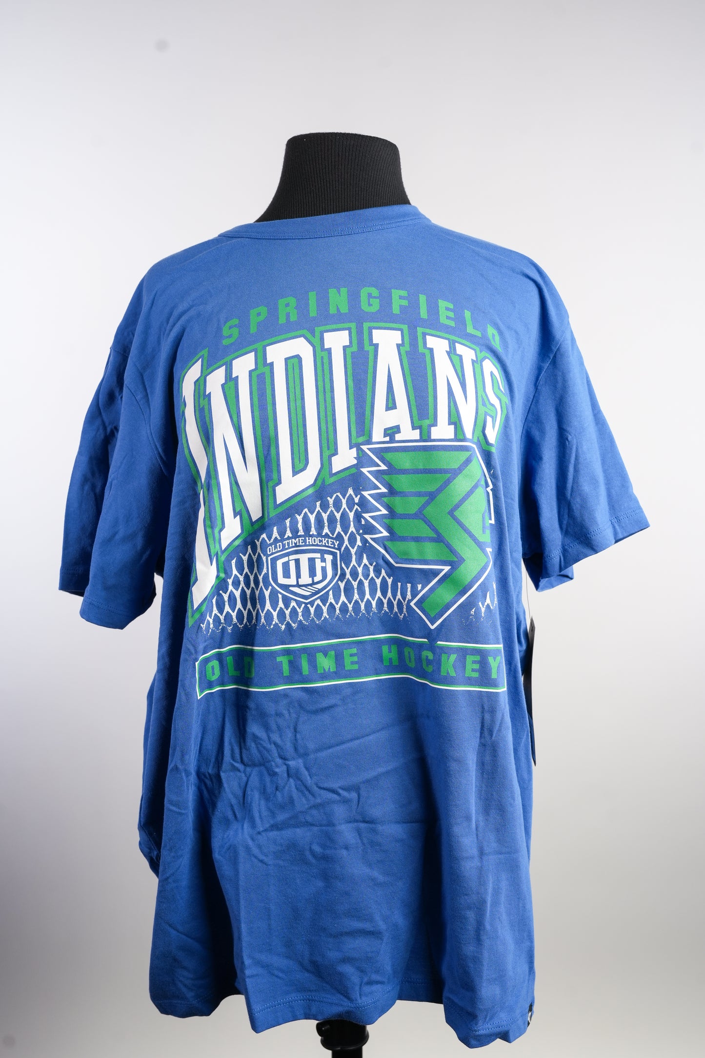 '47 Brand Indians Old Time Hockey Tee - Royal