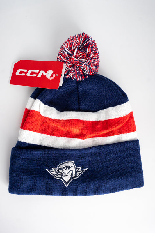 CCM Striped Knit - White Secondary logo
