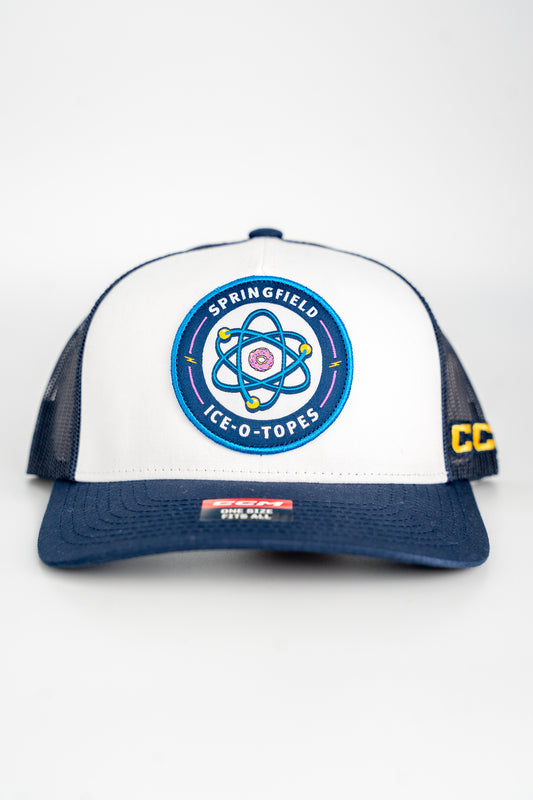 CCM Meshback Trucker - Ice-O-Topes (White Front/ Navy Brim & Back)