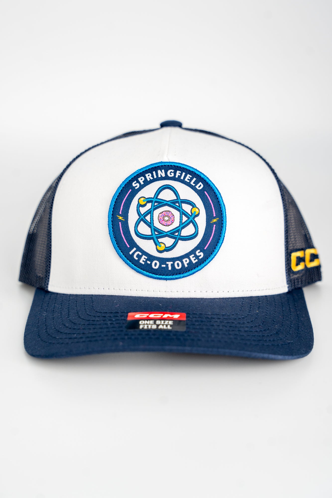 CCM Meshback Trucker - Ice-O-Topes (White Front/ Navy Brim & Back)