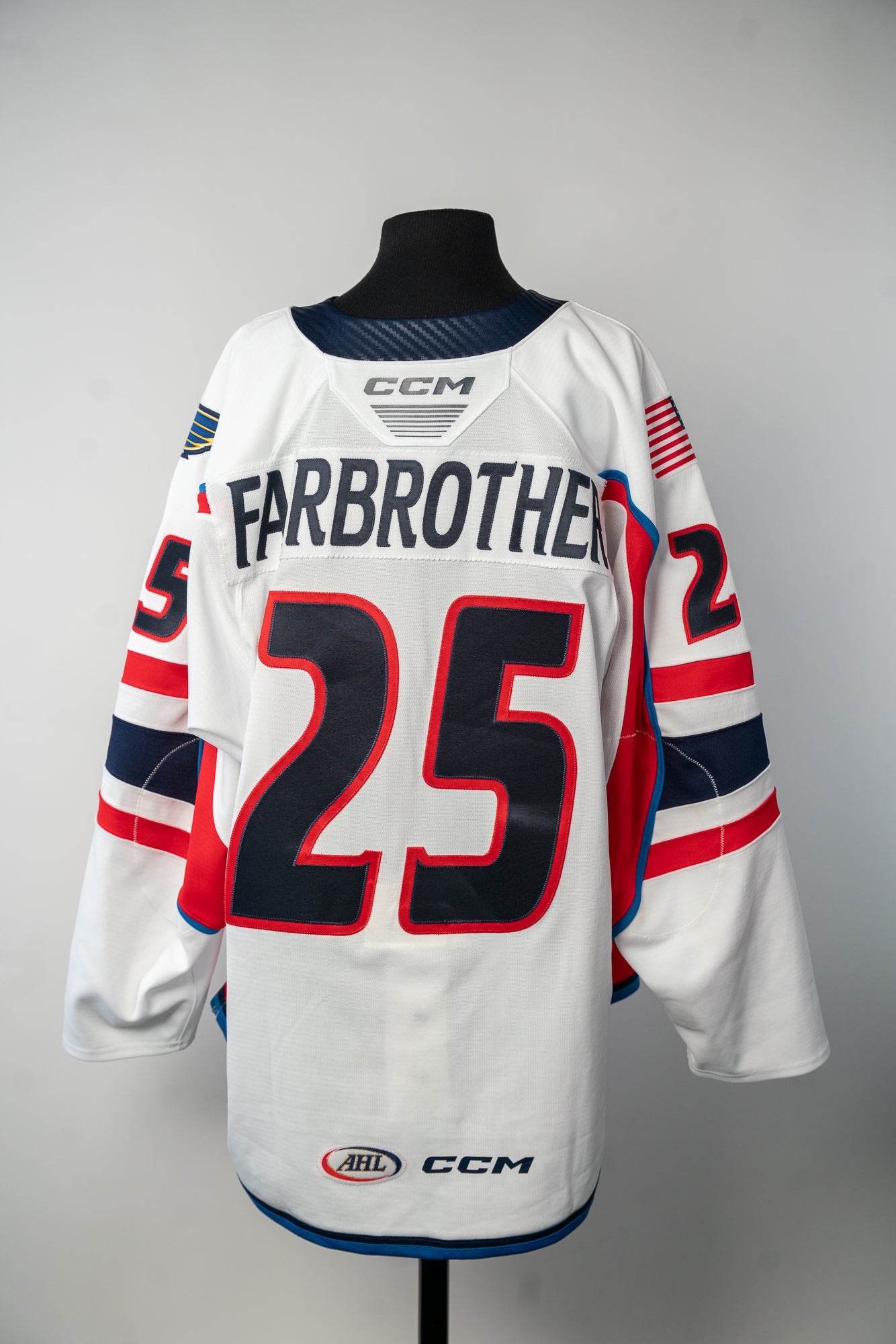 2024-25 White Jersey - #25 Gianni Fairbrother - Preseason Worn - Size 56 - Set 1/1