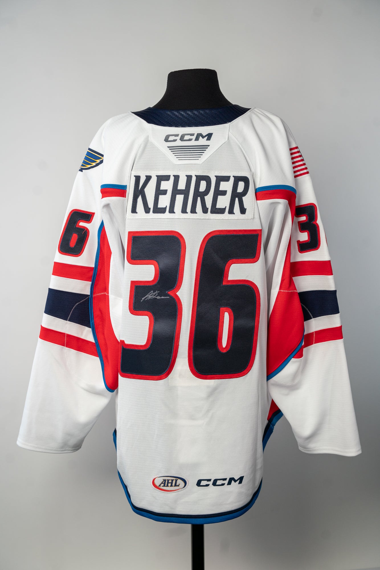 2024-25 White Jersey - #36 Anthony Kehrer - Game Issued & Signed - Size 56 - Set 1/1