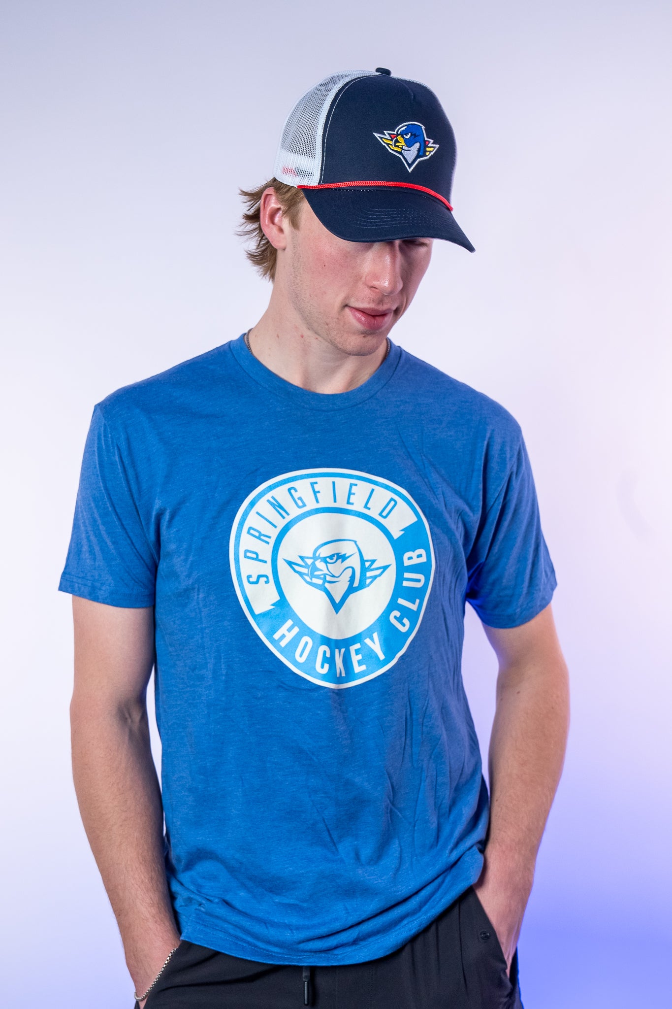 Hockey Club Logo Triblend Tee - ROYAL