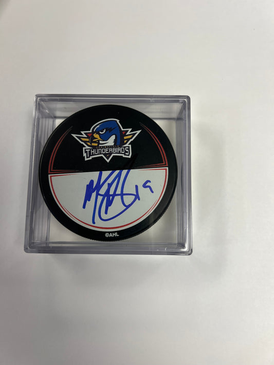 Signed Puck in Cube - #19 Mackenzie MacEachern