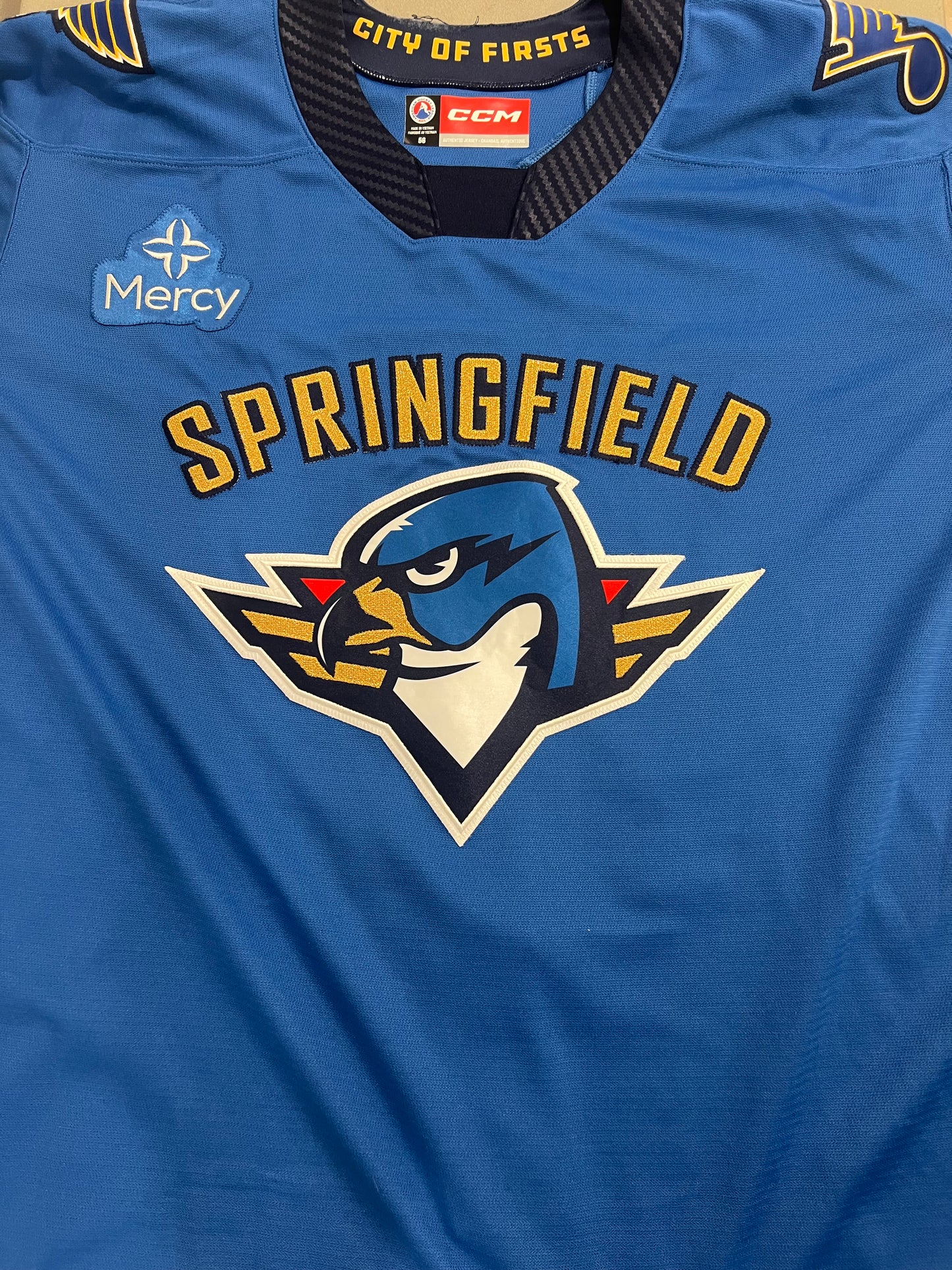 2024-25 Blue Jersey - #27 Corey Andonovski - Game Worn & Signed - Size 56 - Set 1/1