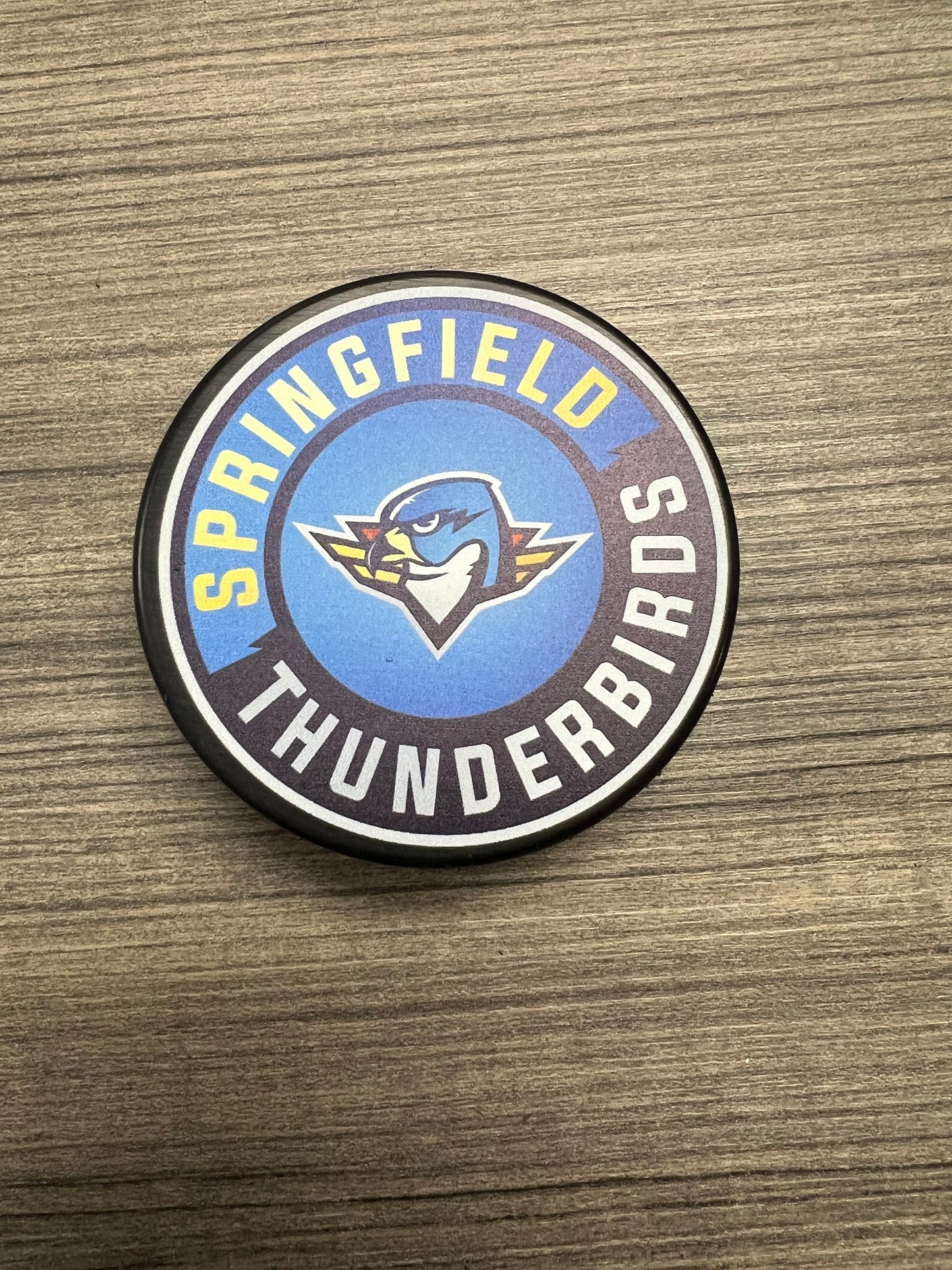 Puck - Springfield Thunderbirds Circular Logo - Royal/Navy