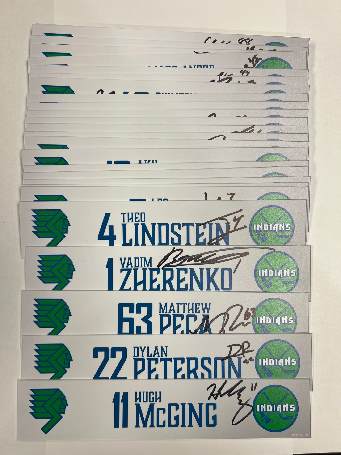 2025-26 Throwback Indians Locker Nameplate