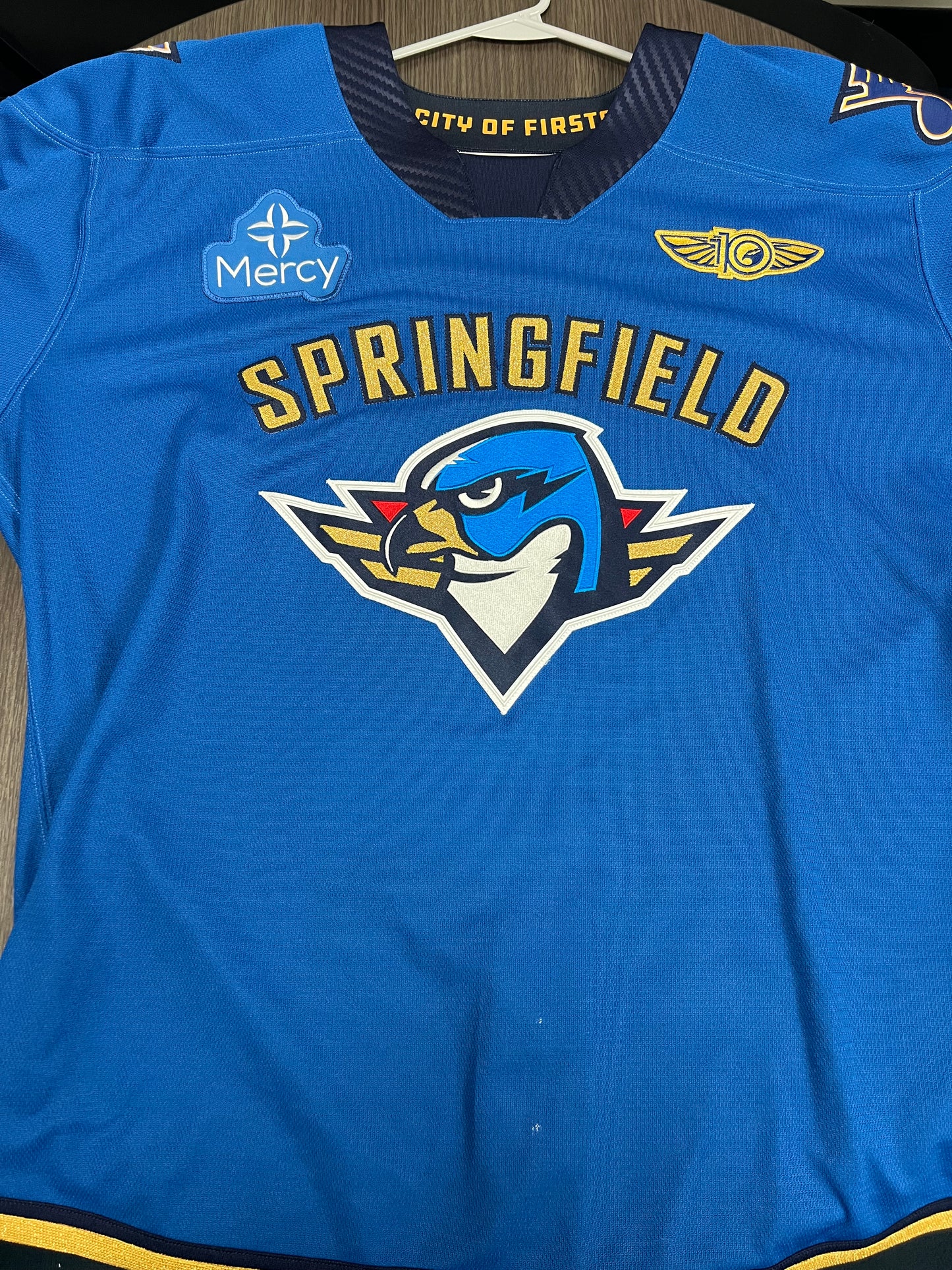 2025-26 Blue Authentic Jersey - #16 Gianfranco Cassaro - Warm Up Worn - Size 56 -  Set 1/1