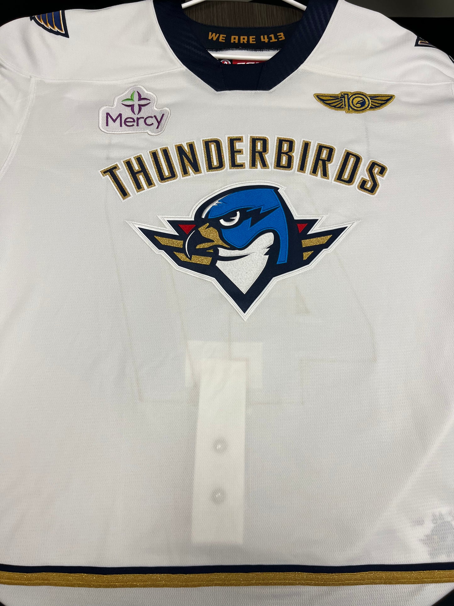 2025-26 White Authentic Jersey - #47 Gage Alexander - Bench Worn - Size 60G - Set 1/1