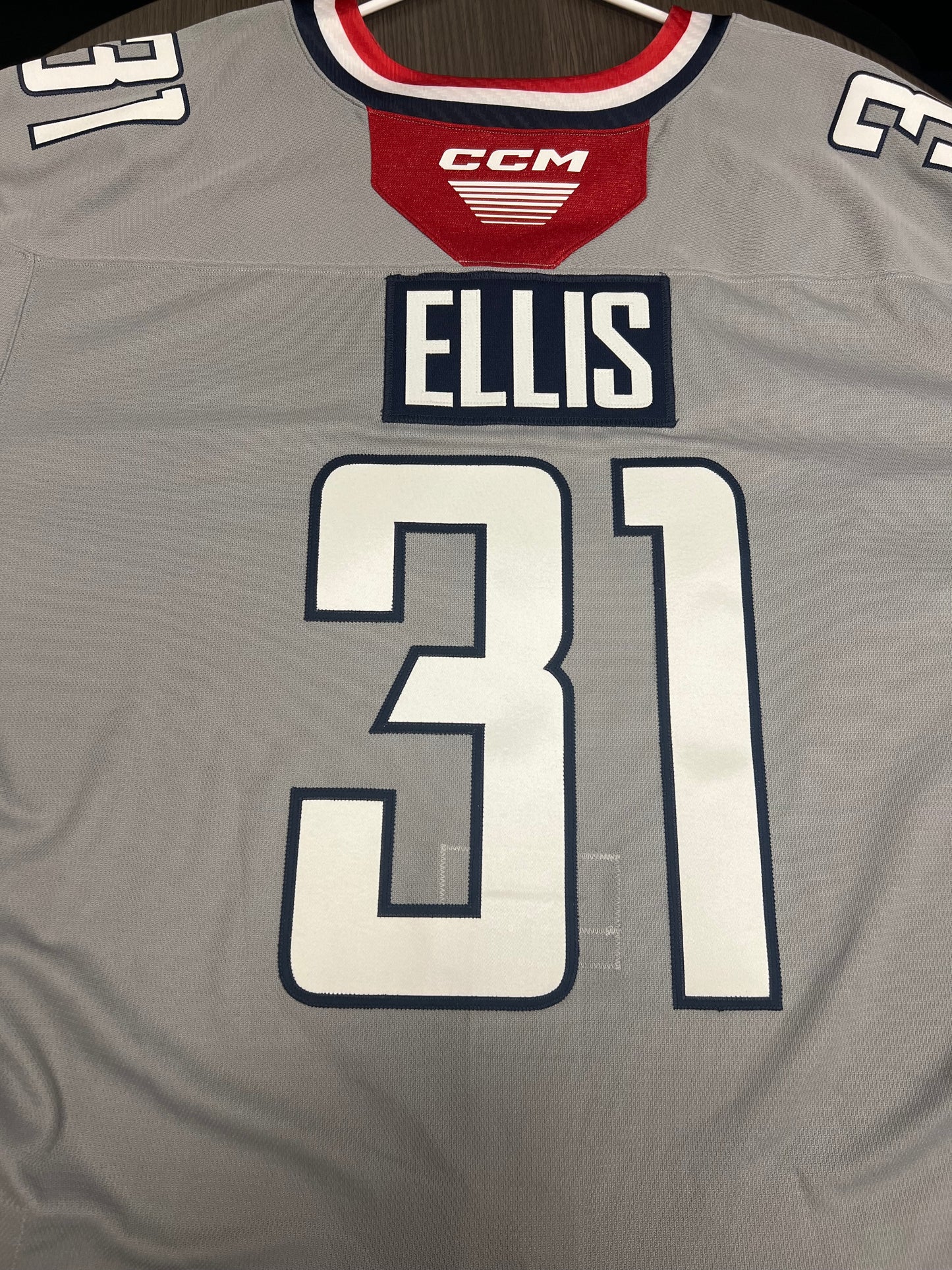 2025-26 Grey 3rd Authentic Jersey - #31 Colten Ellis - Game Issued - Size 60G - Set 1/1