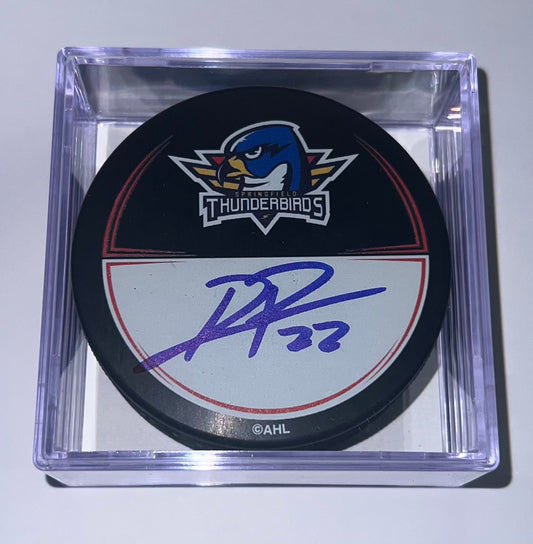Signed Puck in Cube - #22 Dylan Peterson