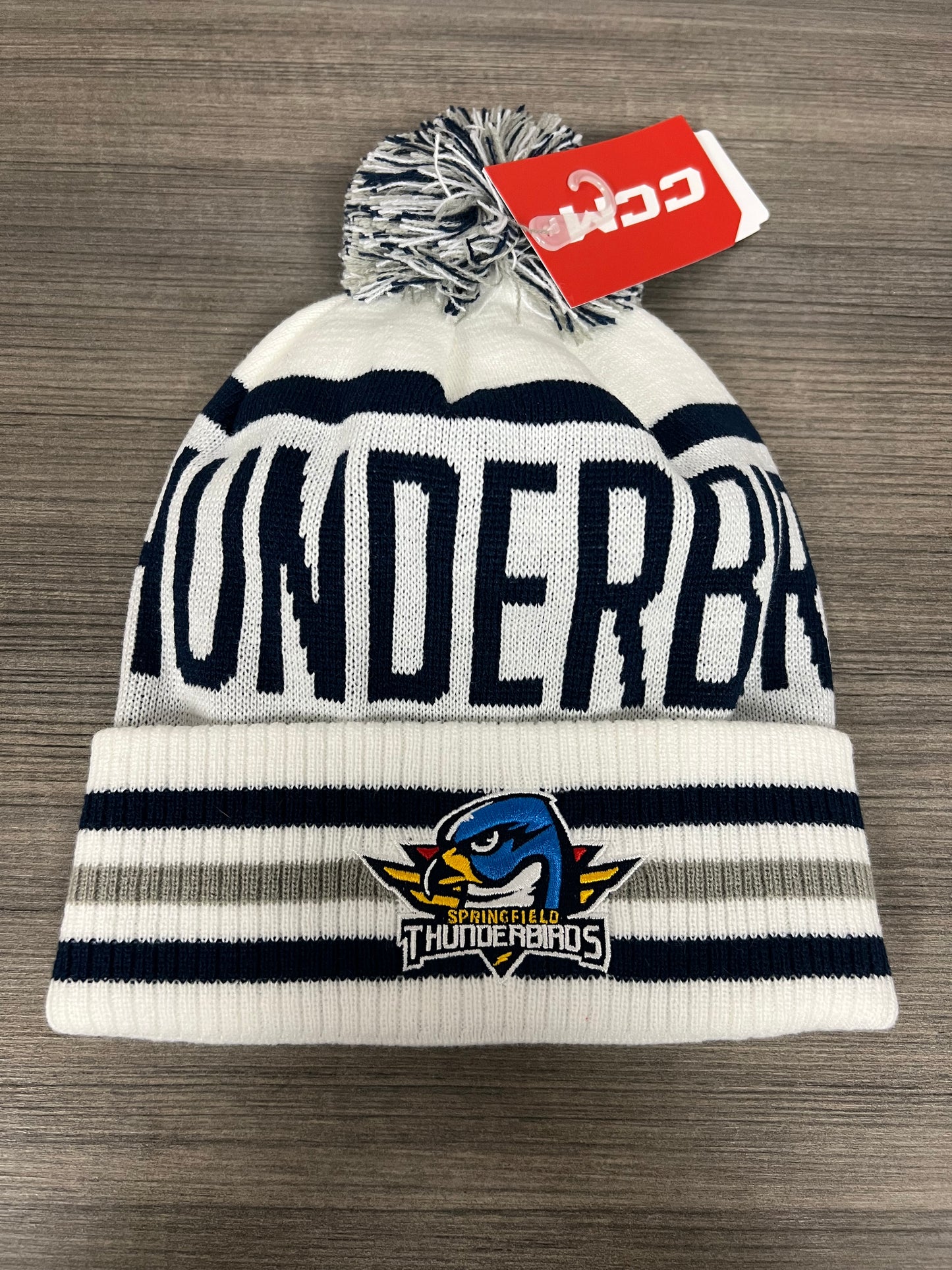 CCM Classic Pom Knit - White /Navy
