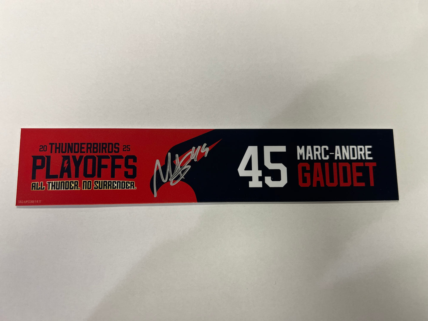 2024-25 T-Birds Playoff Locker Nameplates
