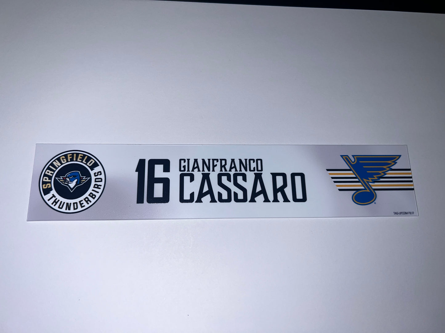 2025-26 T-Birds Regular Season Locker Nameplate - WHITE