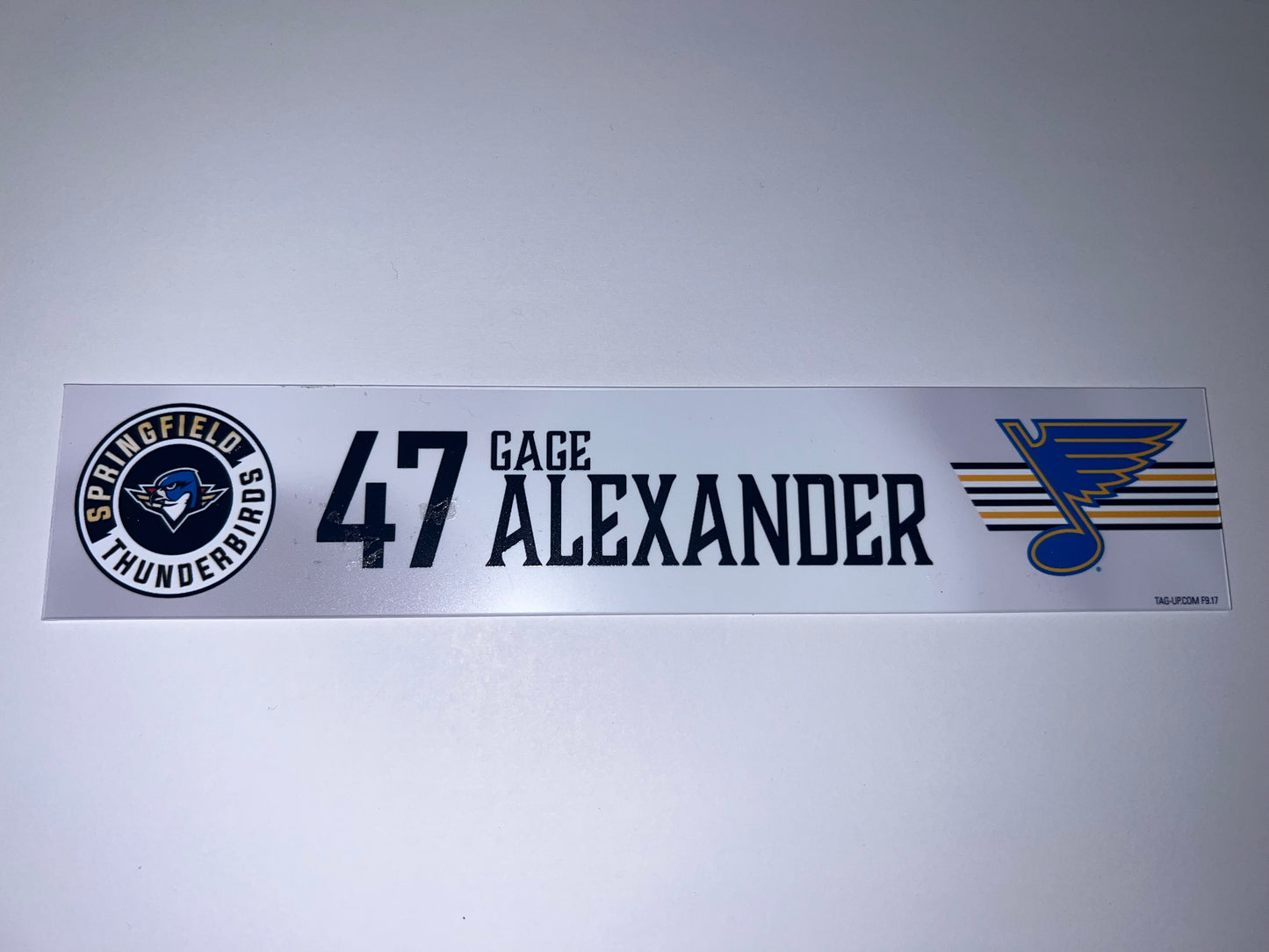 2025-26 T-Birds Regular Season Locker Nameplate - WHITE