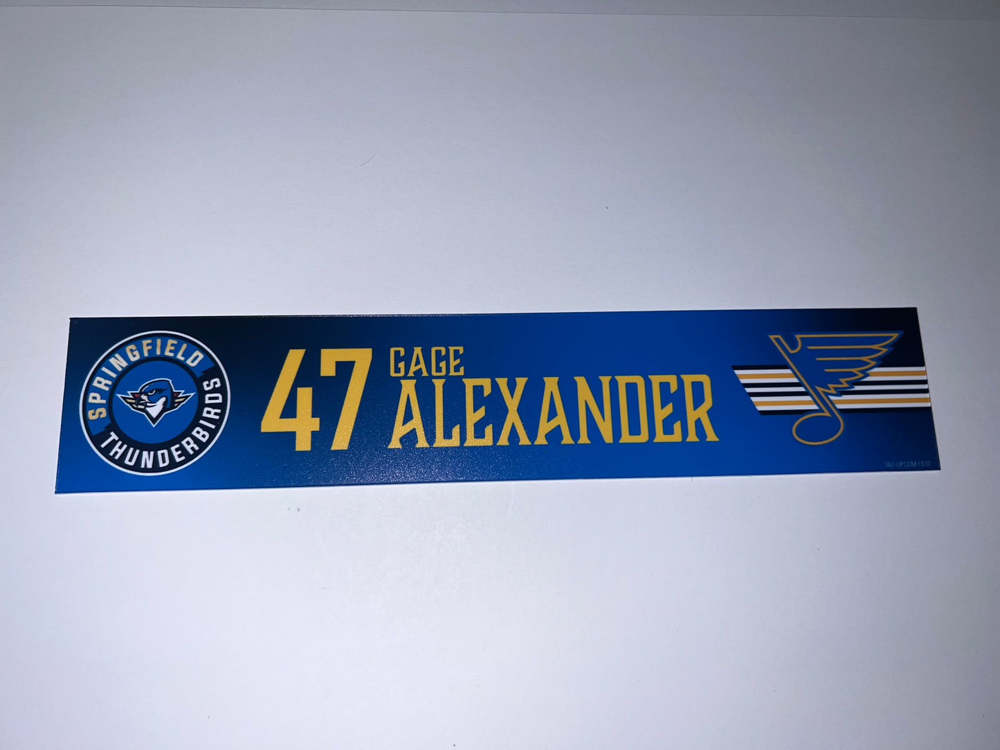 2025-26 T-Birds Regular Season Locker Nameplate - Blue