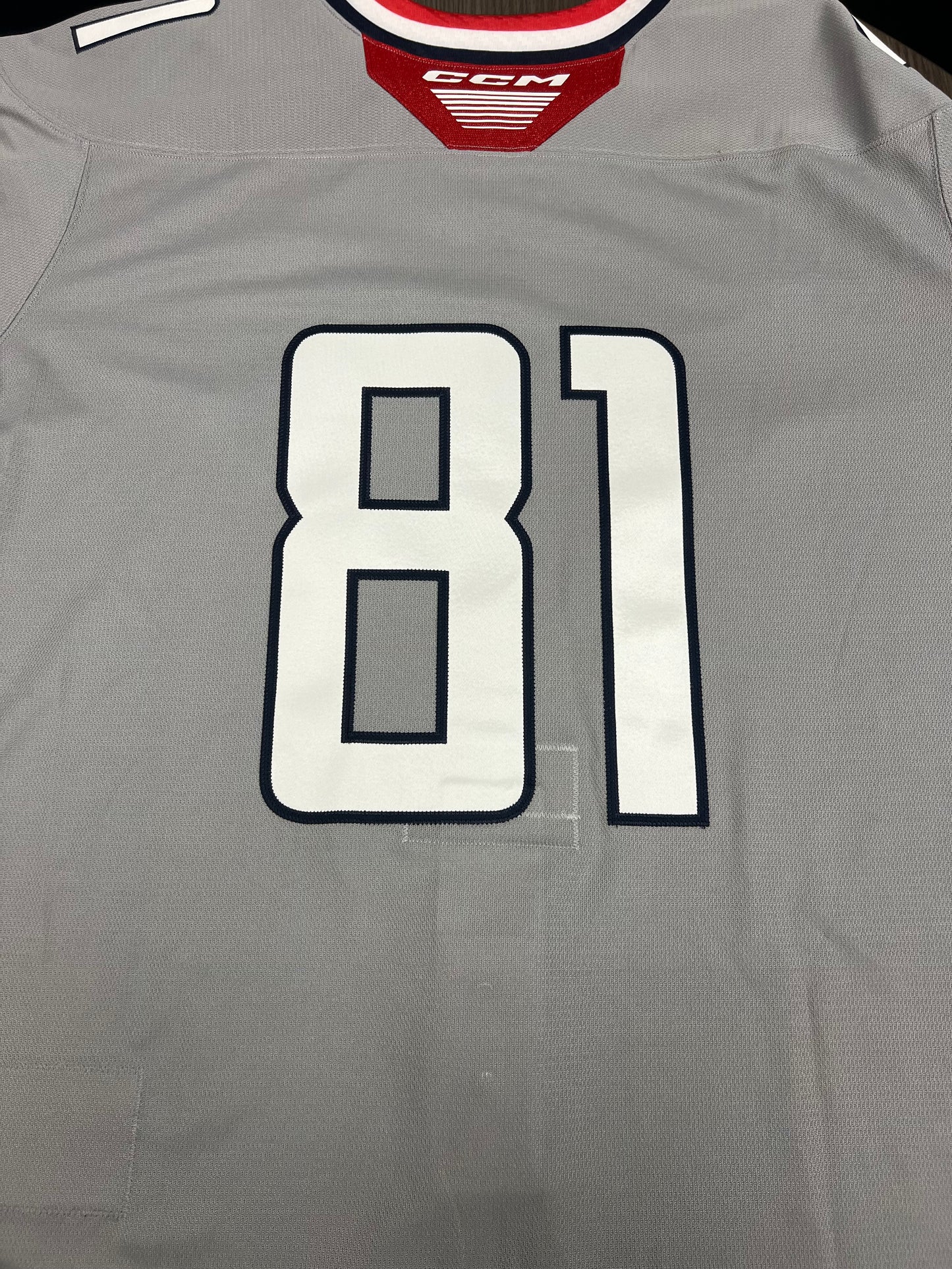 2025-26 Grey Authentic 3rd Jersey with #, No Name - Locker Room Issued