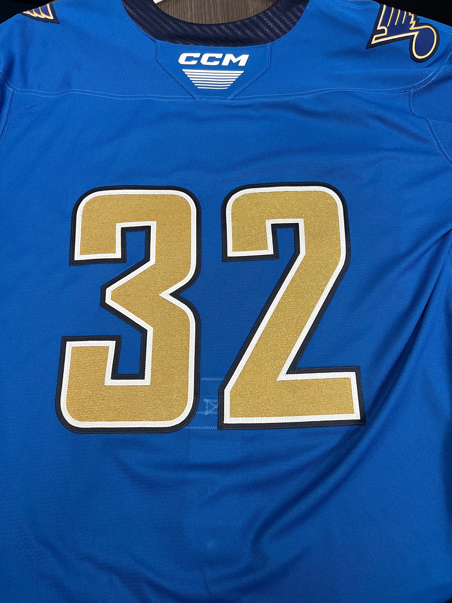 2025-26 Blue Authentic Jersey with #, No Name  - Locker Room Issued