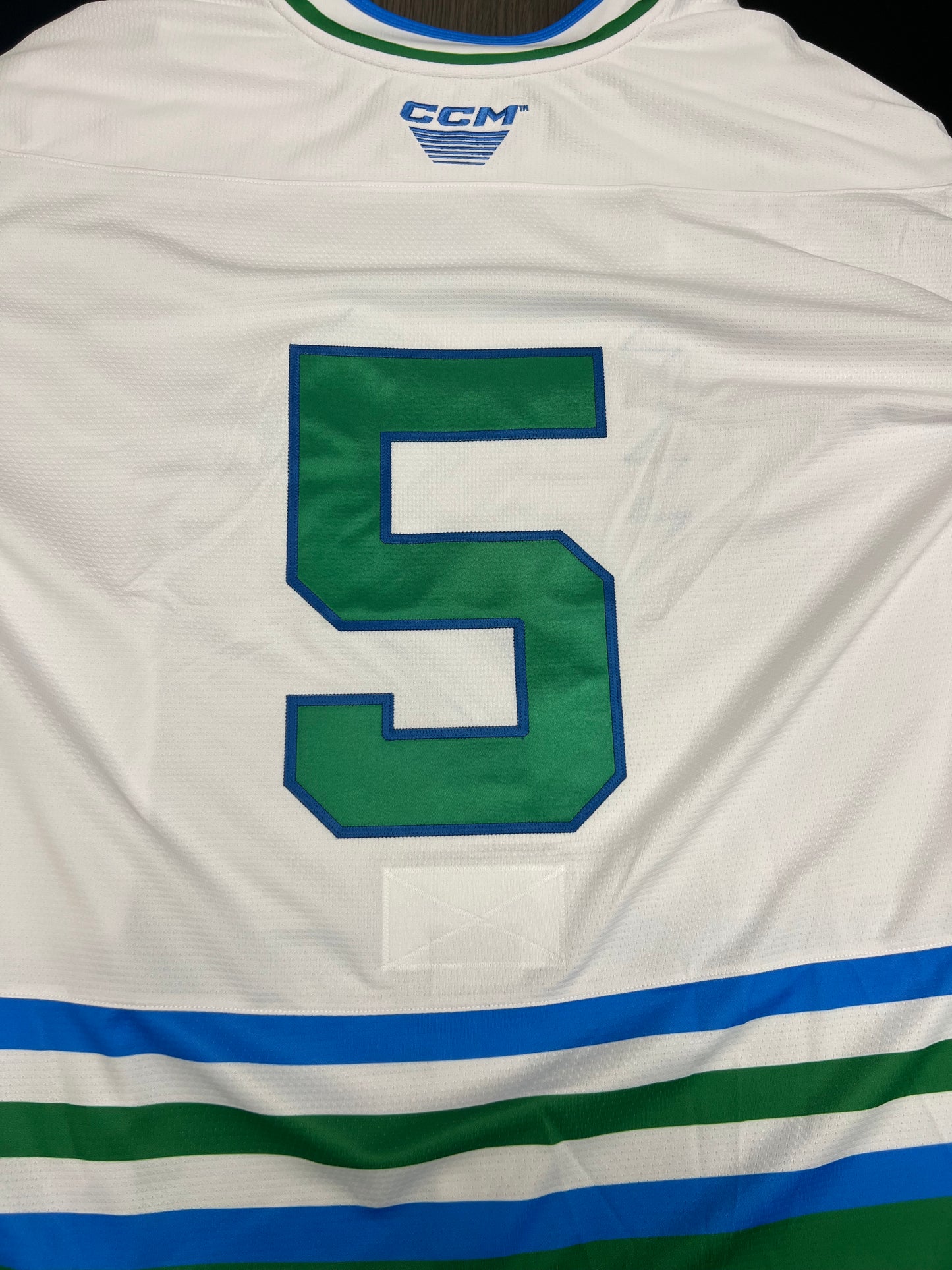 2025-26 White Indians Authentic Jersey with #, No Name - Locker Room Issued