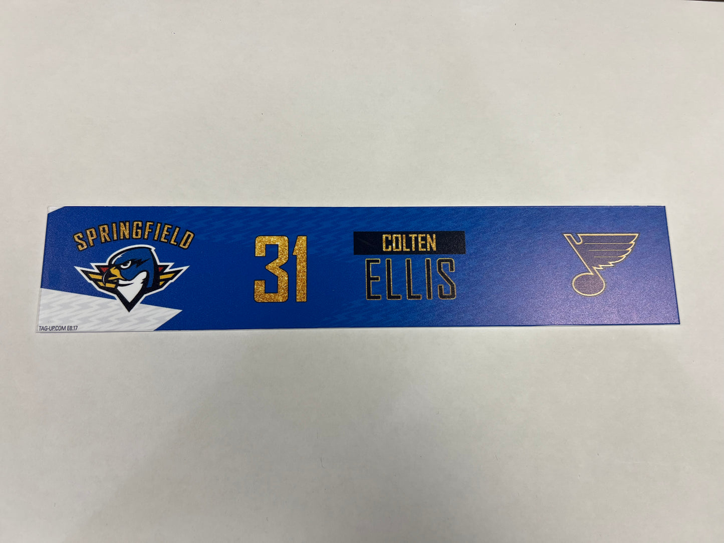 2024-25 T-Birds 3rd Jersey Locker Nameplates (UNSIGNED)