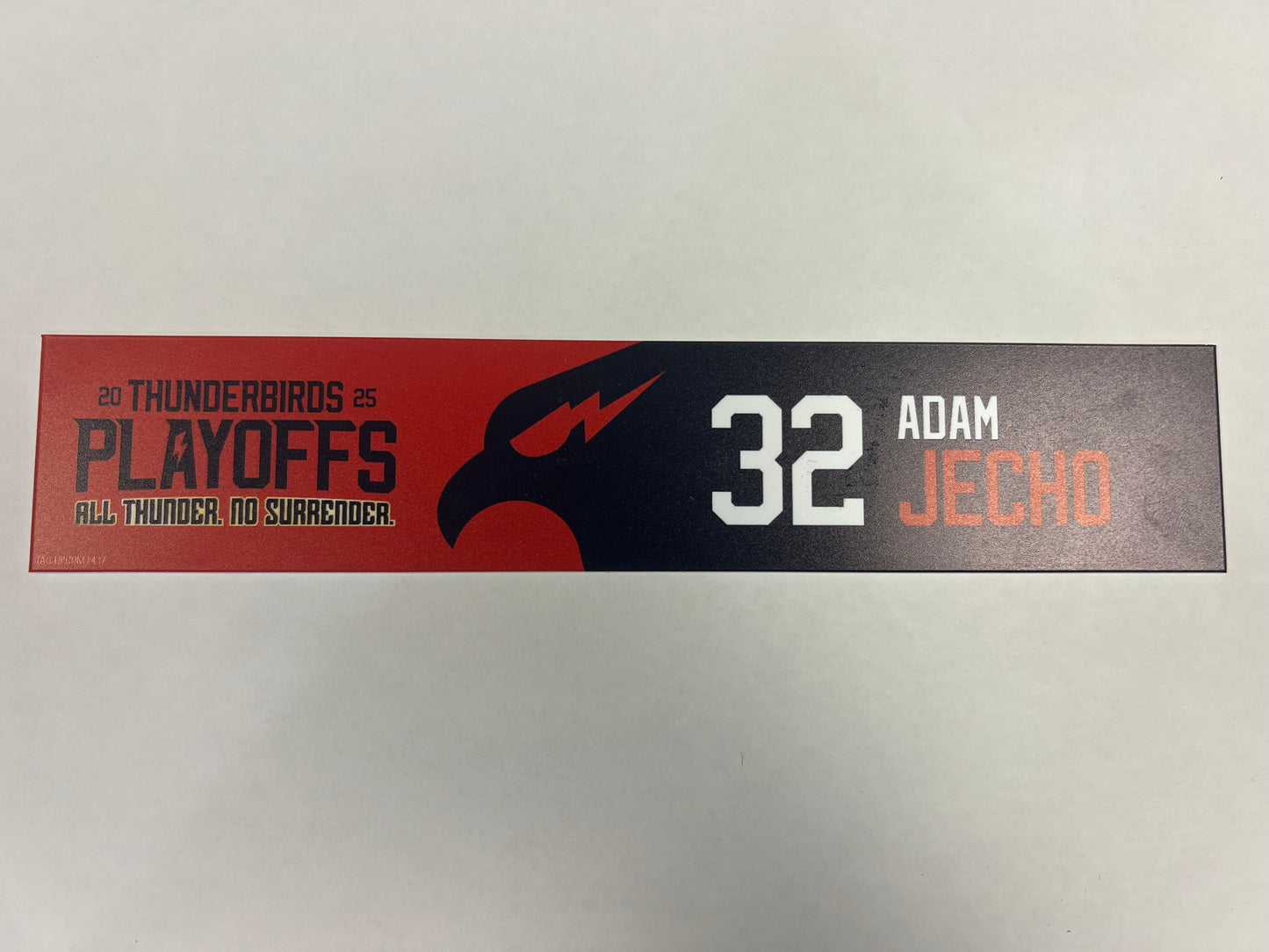 2024-25 T-Birds Playoff Locker Nameplates (UNSIGNED)