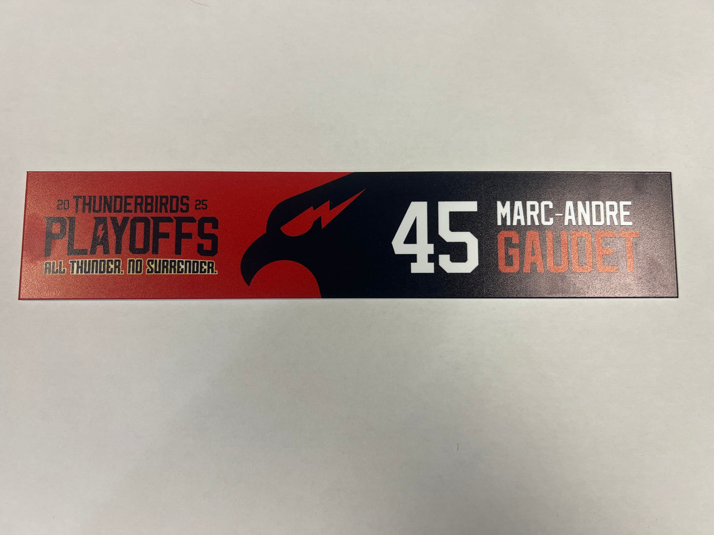 2024-25 T-Birds Playoff Locker Nameplates (UNSIGNED)