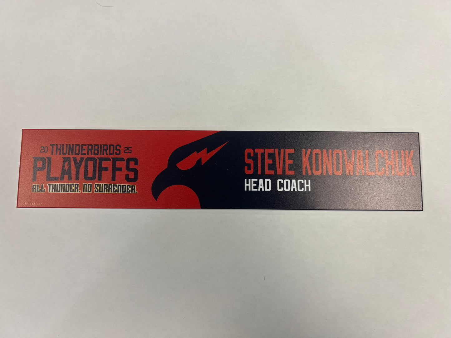 2024-25 T-Birds Playoff Locker Nameplates (UNSIGNED)