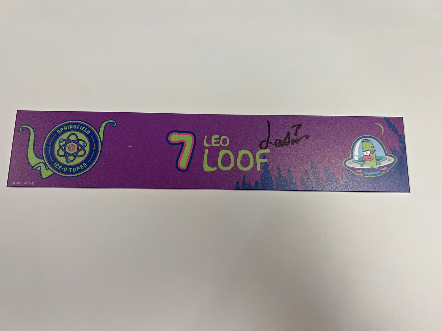 2025-26 Springfield Ice-O-Topes Locker Nameplate