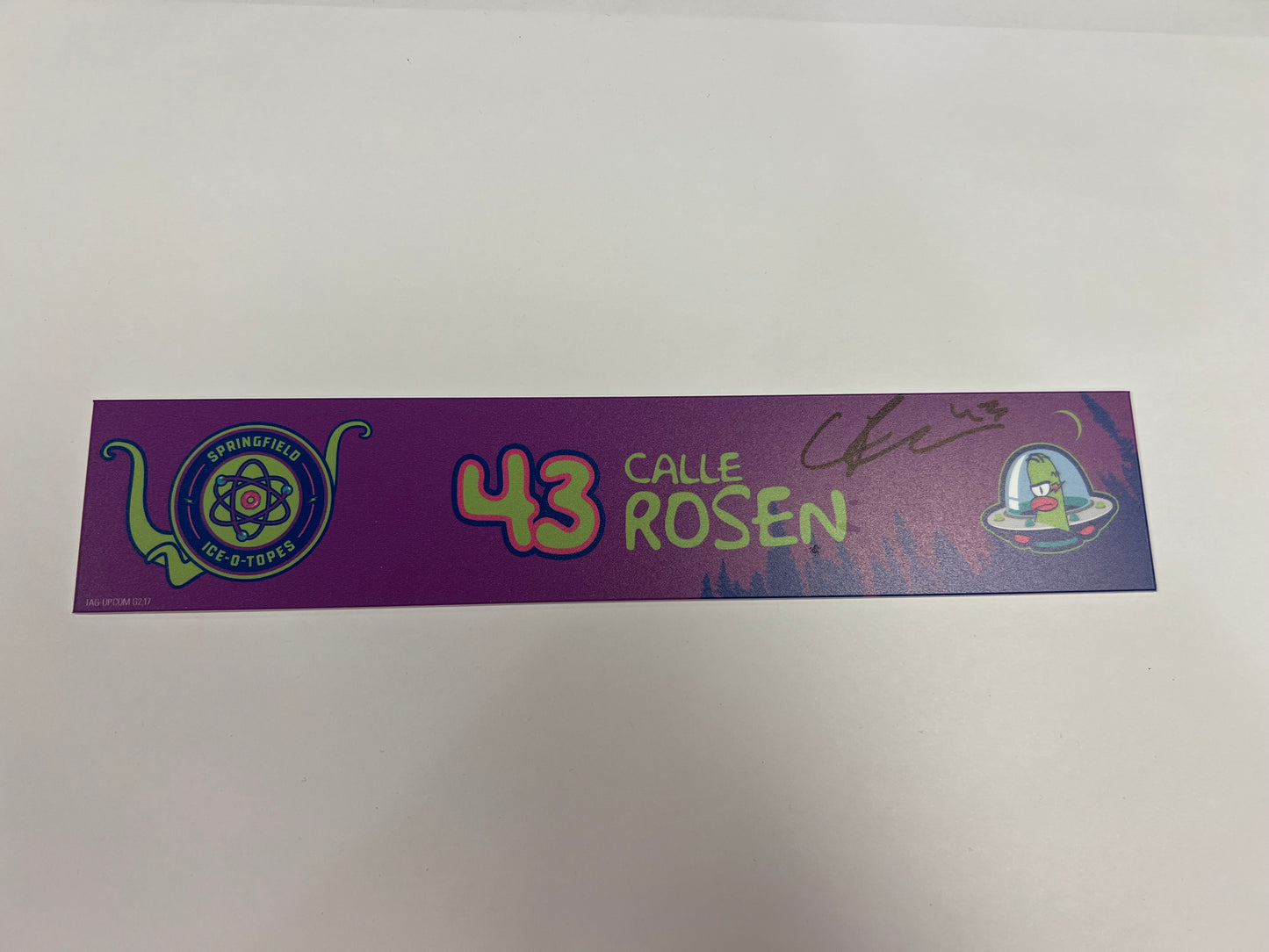2025-26 Springfield Ice-O-Topes Locker Nameplate