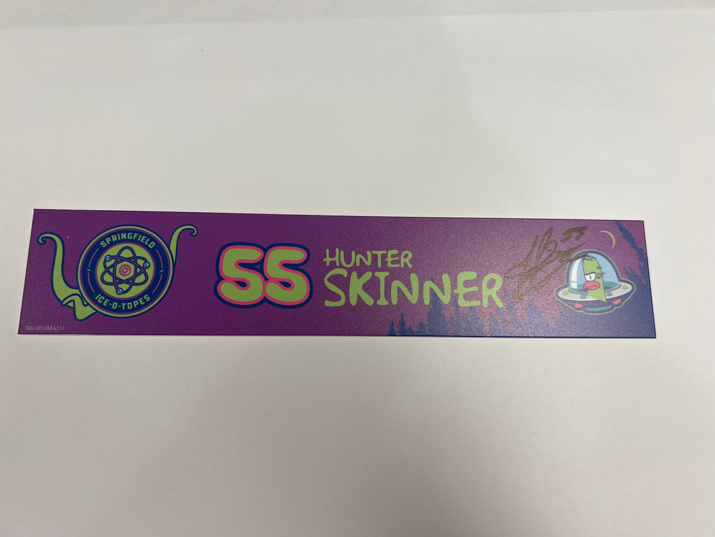 2025-26 Springfield Ice-O-Topes Locker Nameplate