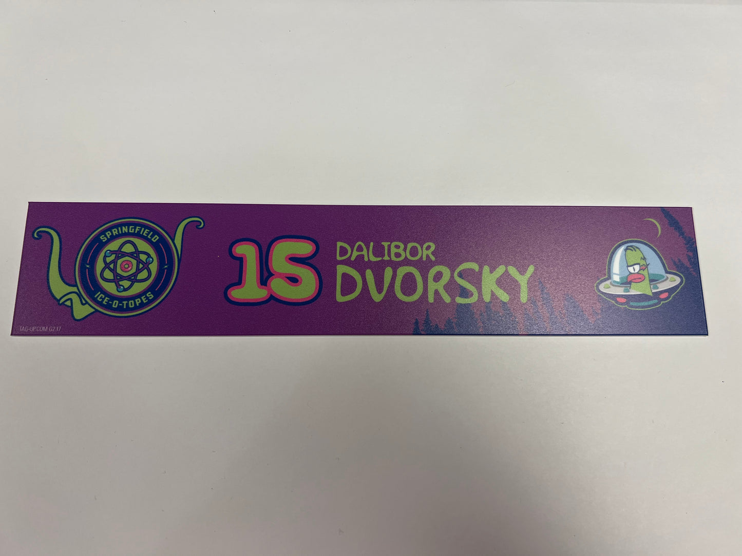 2025-26 Springfield Ice-O-Topes Locker Nameplate