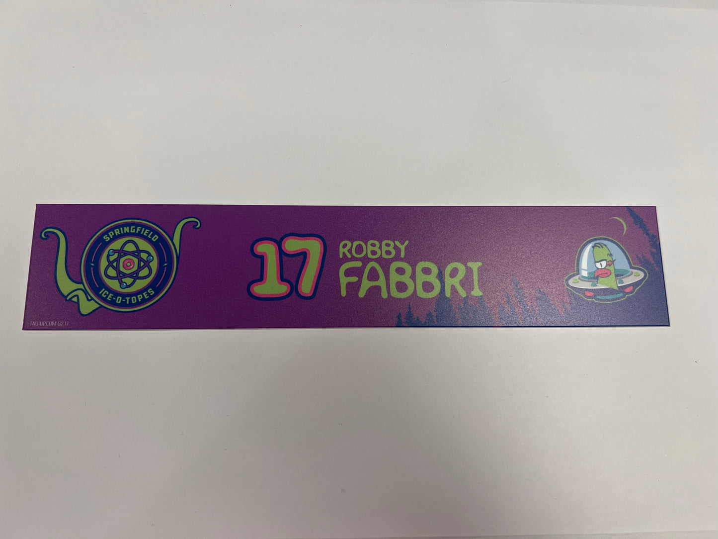2025-26 Springfield Ice-O-Topes Locker Nameplate