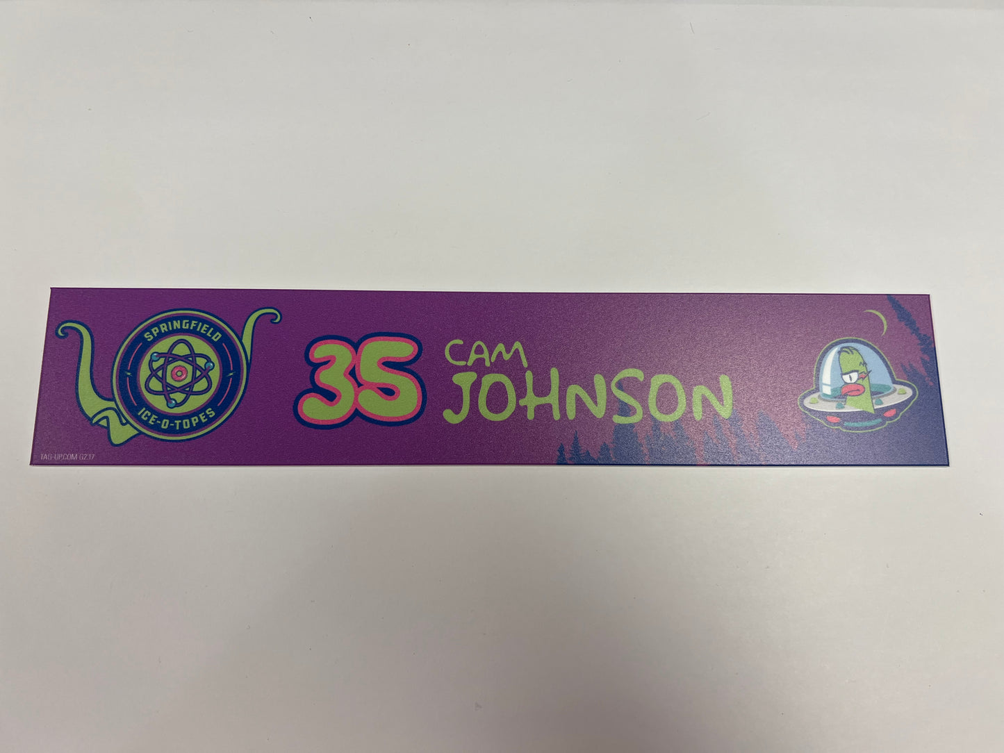 2025-26 Springfield Ice-O-Topes Locker Nameplate