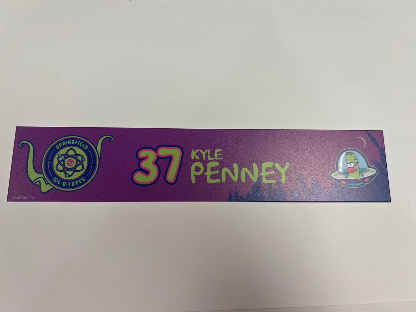 2025-26 Springfield Ice-O-Topes Locker Nameplate