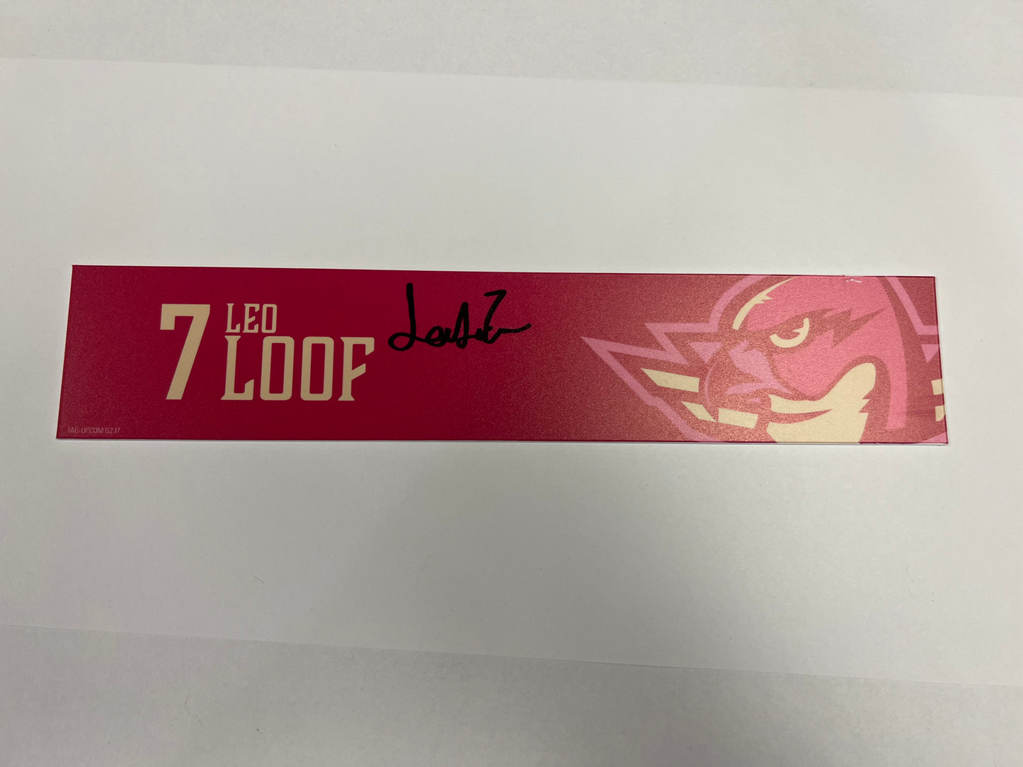 2025-26 Pink in the Rink Locker Nameplate