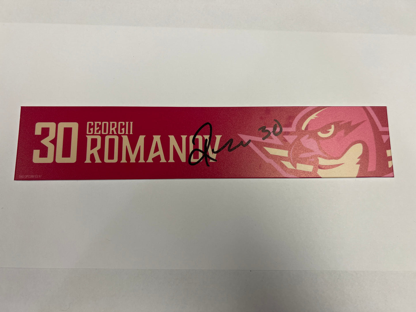 2025-26 Pink in the Rink Locker Nameplate