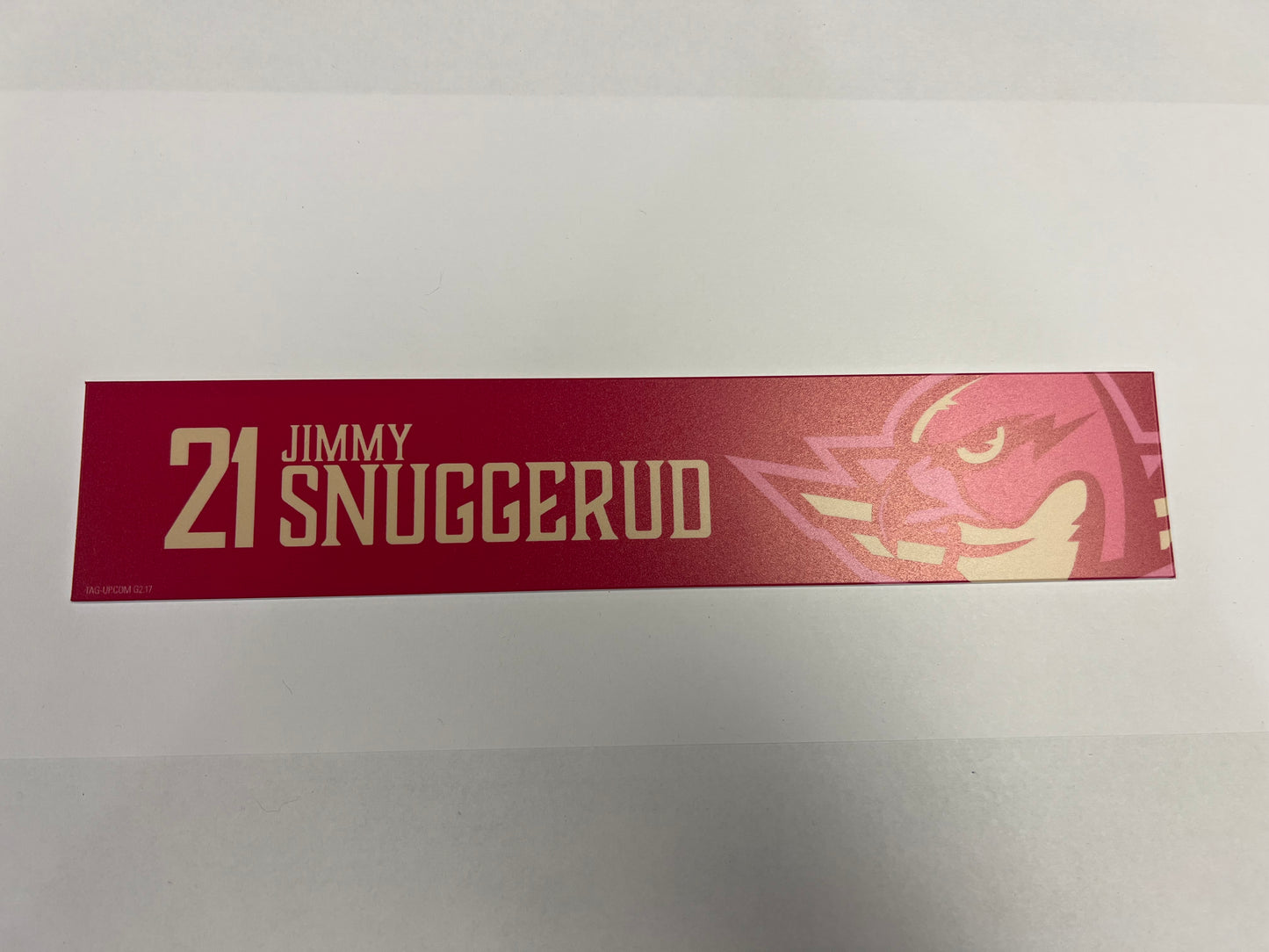 2025-26 Pink in the Rink Locker Nameplate
