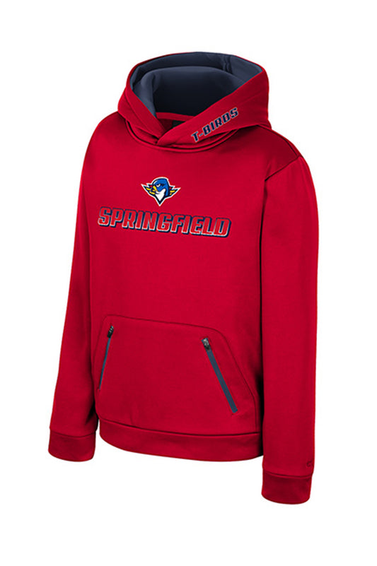 Youth Fin Poly Hoodie - Red
