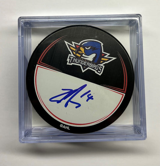 Signed Puck in Cube - #14 Zach Dean