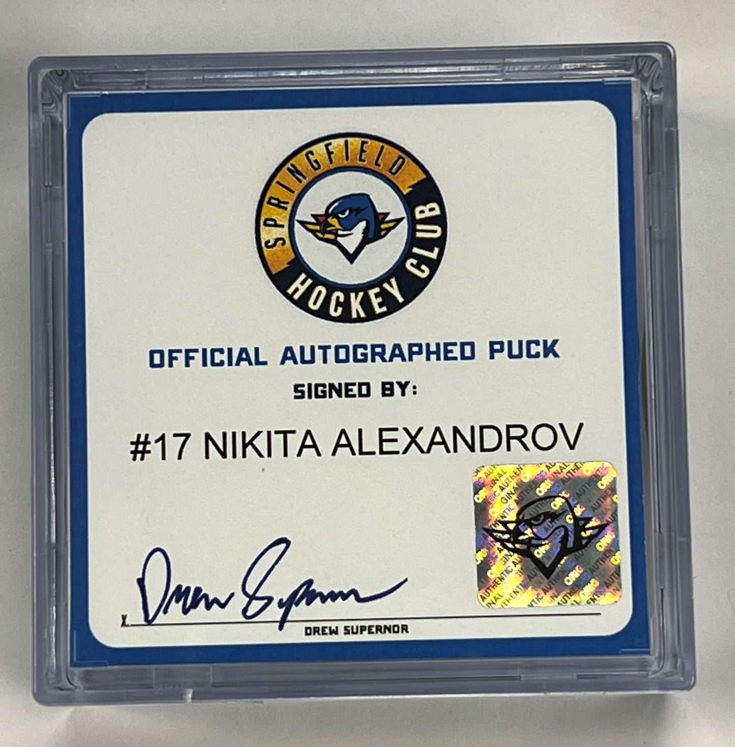 Signed Puck in Cube - #17 Nikita Alexandrov